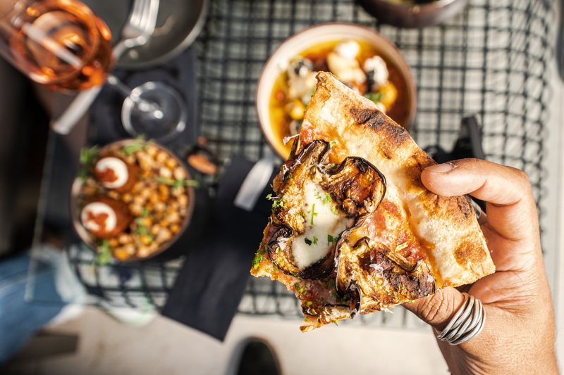 Truffle Mushroom veggie pizza